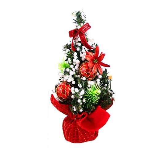 Mini arbre de Noël bouquet ornement saisonnier avec décor de boules de Noël
