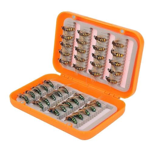 40pcs Acier À Haute Teneur En Carbone Hameçon Insectes Mouches Pêche Leurres Appât Pêche Matériel Accessoire