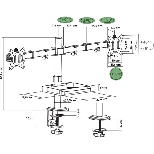 Support double écran XtendMounts