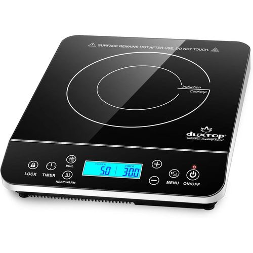 ASFASFq-Duxtop Plaque à Induction, Plaque Cuisson Portable, plaque de cuisson à commande tactile avec capteur 2100W, affichage numérique LCD, verrouillage de sécurité, minuterie de 10 heures