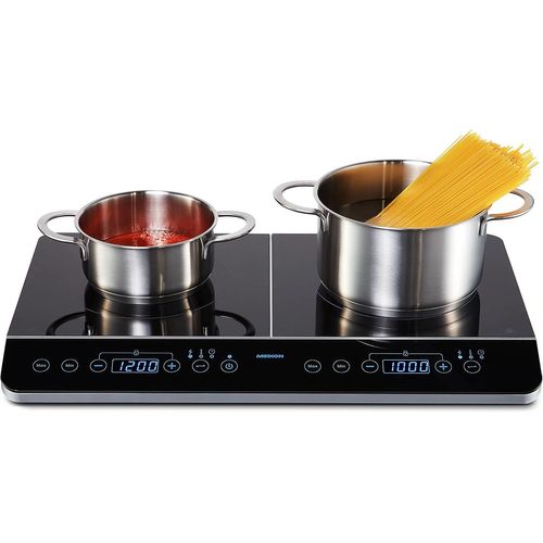 ChenQuanSarl-Plaque De Cuisson Double À Induction (3500 Watt, Deux Plaques De Cuisson Electrique, 2 Feux, 10 Niveaux De Température, Portable, Écran Led, Md15324) Noir
