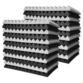 24 pcs tuiles pyramidales en mousse acoustique pour l'insonorisation murale du studio