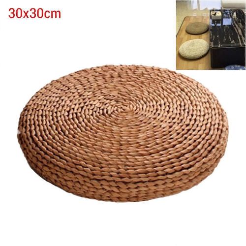Coussin Rond En Paille Coussin De Méditation De Yoga Tapis De Sol De Rembourrage En Soie