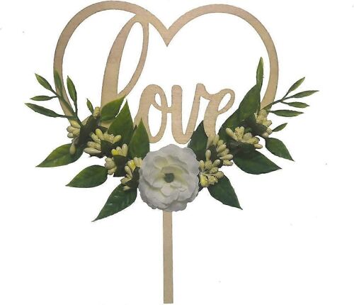 Gâteau de mariage personnalisé TopperSaint-Valentin Cake TopperLove Cake Topper pour mariage Anniversaire Douche nuptiale Fiançailles Enterrement de vie de jeune fille