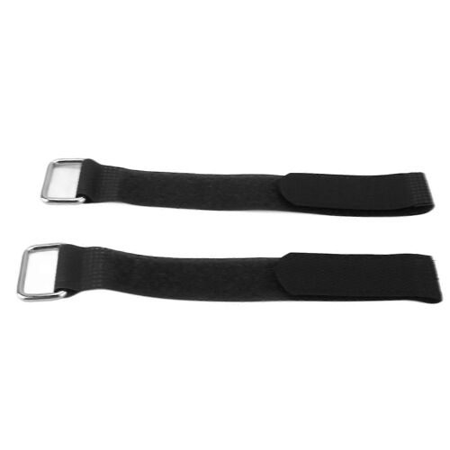Lot De 2 Sangles De Fixation En Nylon 20 X 200 Mm, Réglables Et Élastiques, Pour Vélo, Noir