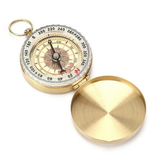 Boussole En Cuivre Lumineux Rotatif Étanche À L'équipement De Pointage De Direction Pour Les Activités De Randonnée En Camping En Plein Air