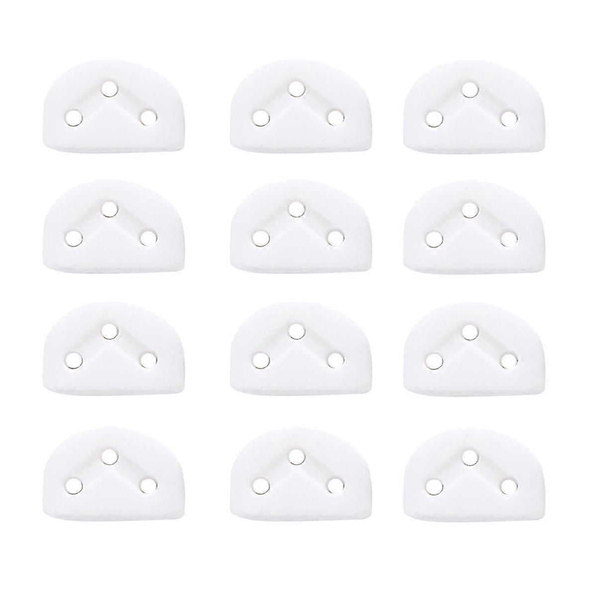 12pcs Guitare Classique Rouleaux Cordes Arbres De Retenue Guides Guitare Cordes Serrures Écrou Bloc Pince,Wh