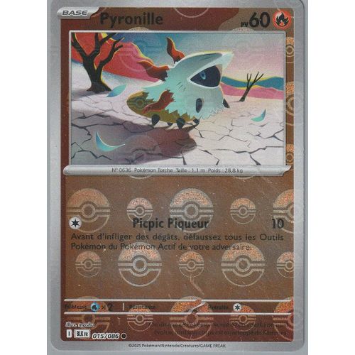Carte Pokémon - Pyronille - 015/086 - Reverse Poke Ball - Ev10,5 Foudre Noire