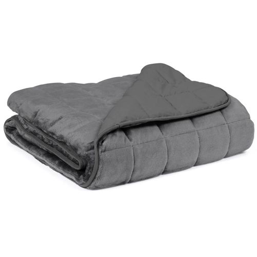 Couverture Lestée 150x200 Cm Celeste Bicolore Gris Clair Et Gris 9 Kg