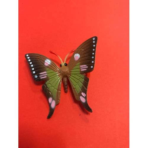 Figurine Papillon - Insecte Lépidoptère - Plastique Souple 5x5 Cm