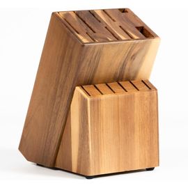 Chenquansarl-Bloc Couteaux De Cuisine En Bois D'acacia | Range Couteaux De Cuisine | Porte Couteau Universel | Pieds Antidérapants | Rangement Ustensiles Cuisine | Blocs Couteaux Vides Pour 15 Coutea