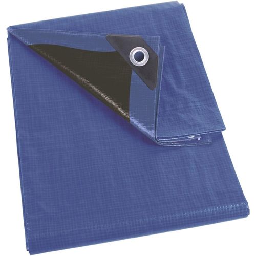 ChenQuanSarl-Bâche, Bâche Imperméable, Bache De Protection Extérieur, Hivernage, Très Résistante, 14 ?illets, Angles Renforcés, Rectangulaire, Bleu/Noir, 180 G/M², 3 X 4 M