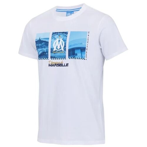 12 Ans - T-Shirt Enfant - Olympique De Marseille - Om - Coton - Manches Courtes - Blanc