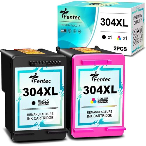 Fentec Cartouches d'encre 304 XL compatibles avec HP 304 XL HP 304 Multipack pour HP Envy 5032 5030 5010 5020 5050 DeskJet 2630 3720 2620 3760 3762 2622 3730 3732 3735. 3764 2600 A 100 130.