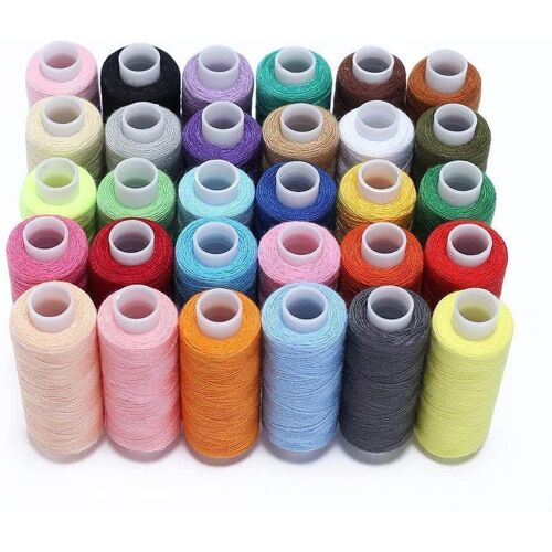 Kalanka-Hamhsin Ensemble De Fils À Coudre 30 Pièces ¿ Kit De Fils En Polyester ¿ 228,6 M Chacun Pour Couture À La Main Ou À La Machine