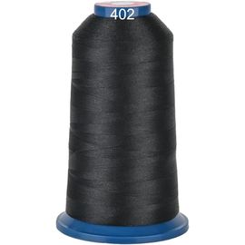 Chenquansarl-Fil À Broder En Polyester 4000 M (4374y) 40wt Pour Machine À Broder Commerciale Multi-Aiguilles Et Aiguille Unique Noir 0402