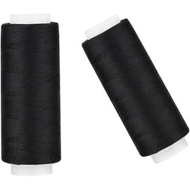 Chenquansarl-Lot De 2 Fils Noirs En Nylon Et Polyester, Pour Machine À Coudre Et Travaux Manuels, Très Résistant, Fil À Broder Noir