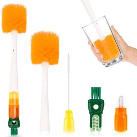 Chenquansarl-Lot De 5 Biberon Bébé, À Long Manche Goupillon Biberon Pour Biberon,Tasse, Pipette, Artefact De Nettoyage Sans Rayures Pour Biberons Gobelets Isothermes En Verre