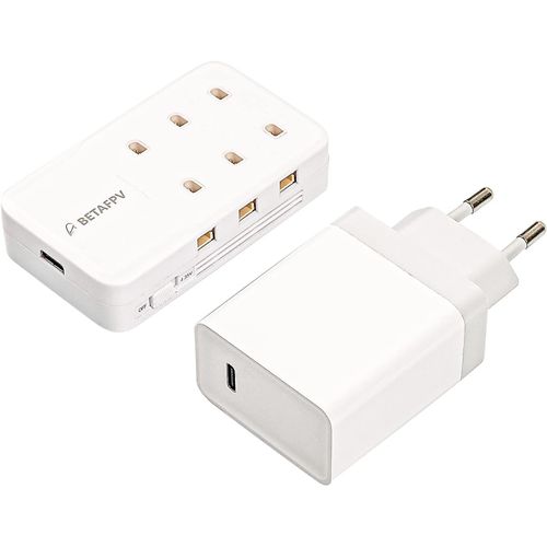 Chenquansarl-Chargeur De Batterie Lipo 1s Avec Adaptateur De Charge Rapide 30w 6 Ports De Type C 4,35v 1a 1s Lihv Pour Batterie 1s Lipo Avec Connecteur Bt2.0/Ph2.0 300mah/450mah/500mah/600mah 1s-Betafpv
