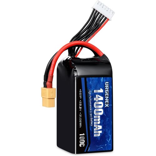 Chenquansarl-Batterie Lipo 6s 1400 Mah 22,2 V 100 C Avec Pr Xt60 Pour Drone Rc Fpv Racing Quadcopter Hélicoptère Airplane Modèles De Course 1 Pièce-Urgenex