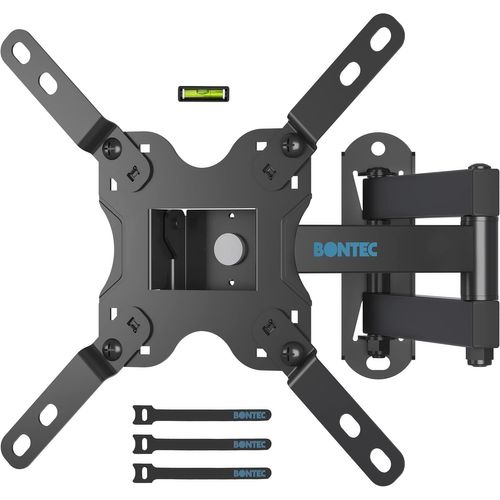 Support Mural Tv Pour Écran Led Lcd Oled 13-42 Pouces, Support Tv Mural Orientable, Accroche Television Mural Inclinable Et Rotatif, Avec Vis De Sécurité, Max Vesa 200X200 Mm