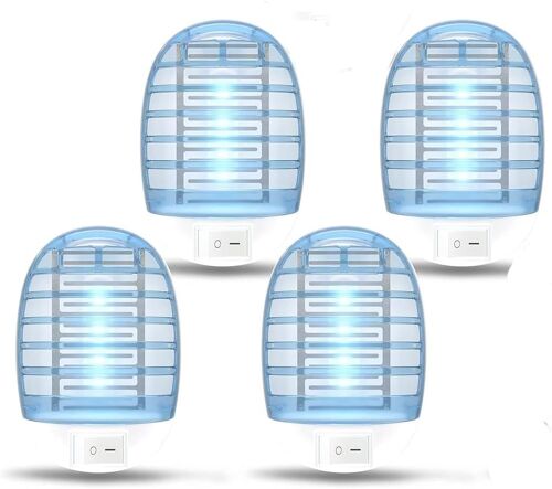 Anti Mouche Electrique Lampe Anti Moustique Interieur, Lampe Anti Moustique Electrique Uv Tue Mouche Tue Mouche Eléctrique Cuisine,Chambre À Coucher,Salle À Manger(Lot De 4)