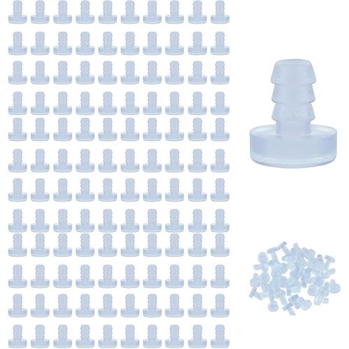 120 Pcs Butoir Porte Mural En Silicone Pare-Chocs De Table En Verre Avec Tige Tampon De Porte Caoutchouc Transparent Pour Anti-Collision Et Réduction Du Bruit De Meuble Tiroir Porte D'armoire