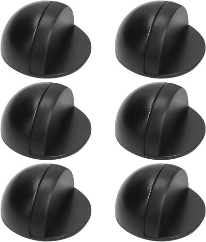 Butée de Porte, Arrêts de Portes, 6 Pièces Butee de Porte Adhesive, bloc porte adhesif Butoir de Porte au Sol Stop-Porte Adhésif pour Protéger Les Meubles, Noir
