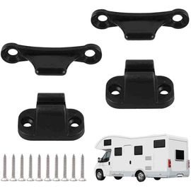 LETNERNY-Lot De 2 Loquets De Porte De Caravane En Forme De T Durables Noirs Avec Vis De Verrouillage Sécurisé Pour Camping-Car, Caravanes, Volets Et Armoires