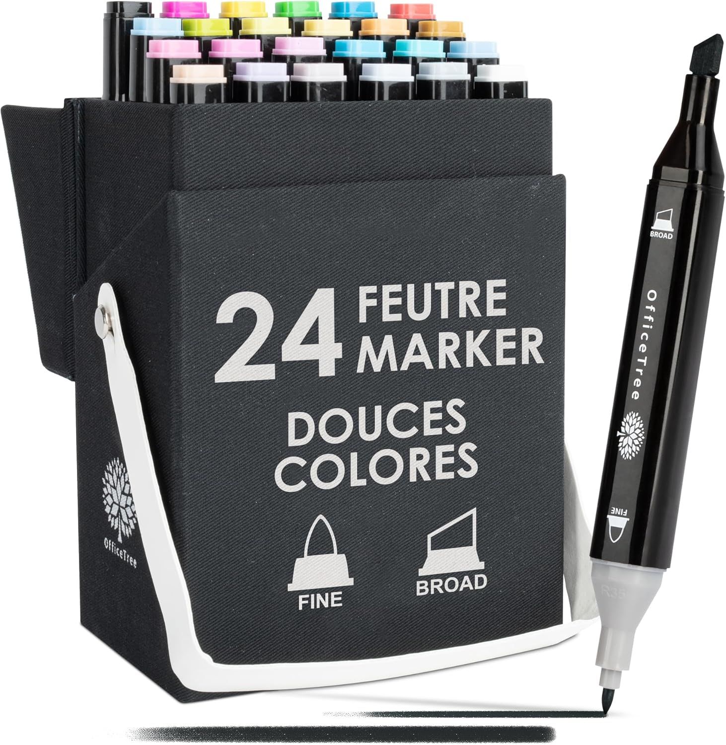 Pentel Marqueur Permanent GREEN-LABEL NMS50, Noir