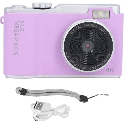 GOTHICANA BY EMPAppareil Photo Numérique 48Mp Avec 1080P, Zoom 16X, Écran 2,4 Pouces, Appareil Photo Pour Enfants, Appareil Photo Selfie, Appareil Photo Portable Et Compact (Purple)