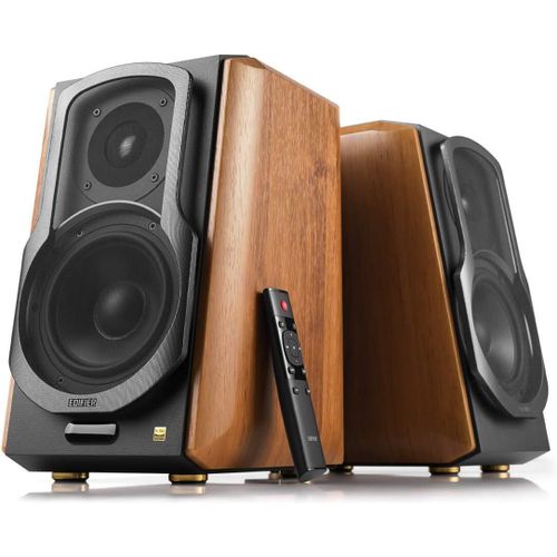 LETNERNY-S1000Mkii - Enceintes Bibliothèques Audiophiles Actives 2.0, Bluetooth 5.0, 120W Avec Aptx Hd - Entrée Optique - Enceinte Moniteur De Proximité (Near-Field) Amplifiée Avec Amp Classe D