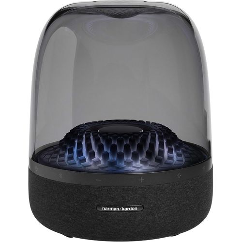 LETNERNY-Aura Studio 4, Enceinte Bluetooth Avec Dôme Transparent Et Jeu De Lumière À Thème, Design Élégant Et Son Exceptionnel Sur 360 Degrés, En Noir
