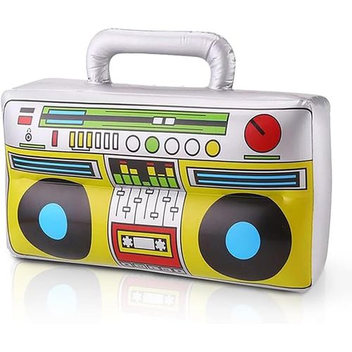 LETNERNY-Radio Gonflable, Rock Star Toy, Instruments De Musique Rétro, Lecteur De Haut-Parleurs, Jouets D'Eau, Vêtements, Accessoires De Fête, Walkman, Matériau Pvc, Petit, 42 X 28 Cm