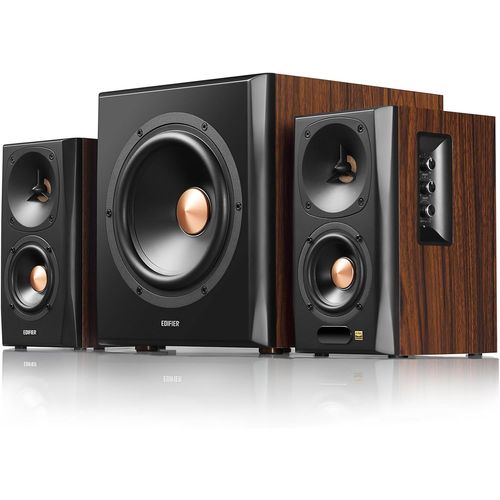 LETNERNY-S360Db - Enceintes Bibliothèque Et Caisson De Basses 2.1 Bluetooth V4.1 Aptx Son Sans Fil Pour Salles Multimédia, Salons