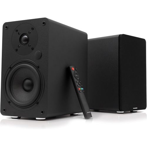 LETNERNY-A5 Arc Enceintes Monitoring Active Avec Woofer 5.25"", Bluetooth 5.0, Hdmi Arc, Optique, Rca, Coaxial, Usb, Sortie Subwoofer, Enceinte Amplifiée Hifi Au Design Élégant, Couleur Noire