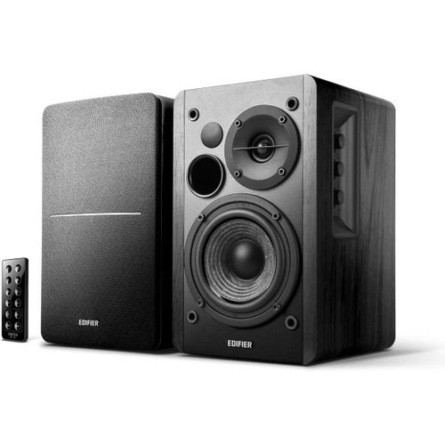 LETNERNY-R1280Db Noir - Enceintes Studio Et Bookshelf Actives, Télécommande Ir, Bluetooth, 2 Entrées Rca, Pr s Optique Et Coaxiale, Ampli Intégré, Pour Pc, Portable, Mac, Téléphone Et Hi-Fi