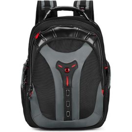 Pegasus Sac à Dos Pour Ordinateur Portable 17 Pouces Avec Poche Pour Tablette Tactile 12 Pouces, Système D'Organisation, 25 L, Femmes Hommes, Bureau Voyages D'Affaires Uni, Gris, 6[ZHB0286]