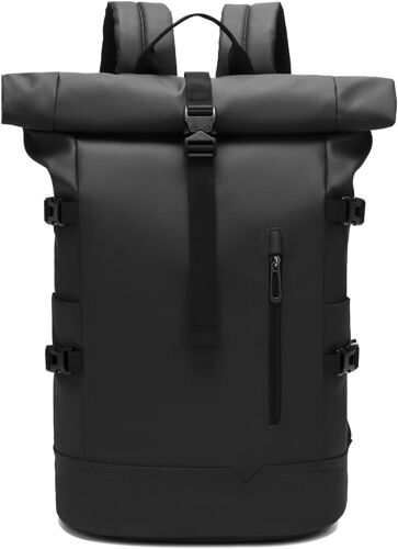 acdsgd-Sac a Dos Homme Etanche 33L pour 15 Pouces Ordinateur Portable Extensible pour Randonnée Travail Voyage Cyclisme Université-Noir