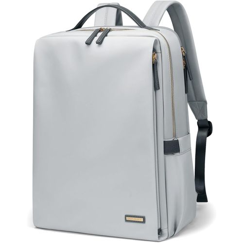 Sac À Dos Élégant Pour Ordinateur Portable Pour Femme, Approuvé Par Les Compagnies Aériennes, Voyage, Travail, École, Sac À Dos Décontracté Pour Ordinateur Portable De 15,6 Pouces (Gris Pâle)