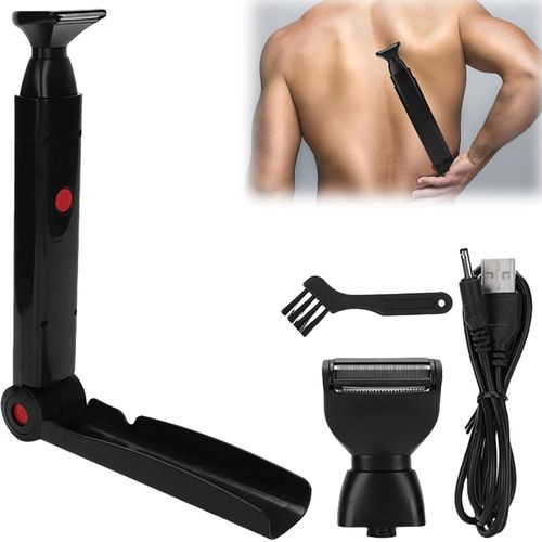 Epkh-Rasoir Électrique Pour Le Dos Homme, Tondeuse Corps Pour Hommes Avec Long Manche Pour Visage, Bras, Menton Barbe, Tondeuse À Cheveux Sans Fil Avec Extension Réglable, Imperméable