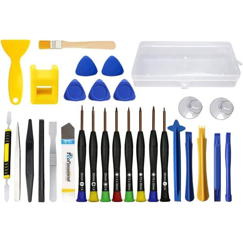 SUBZONAL-30pcs Kit d'outils de réparation de téléphone, avec 8 Tournevis de précision magnétiques et Levier d'ouverture, adapté pour Smartphones, Tablettes, Montre, Lunettes(30PCS)