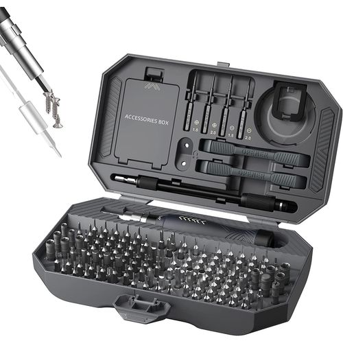 164 en 1 Kit Tournevis de Precision Outils Réparation T5 T6 Torx Tournevis Embouts Magnétiques pour Téléphone/Lunettes/Ordinateur Portable/Montre/Appareil Photo/iPhone/Voiture RC/Console
