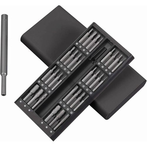 Petit set de tournevis de précision 63 en 1, kit d'outils de réparation iPhone avec set de tournevis électronique, gameconsole, montre, tablette, PC Black