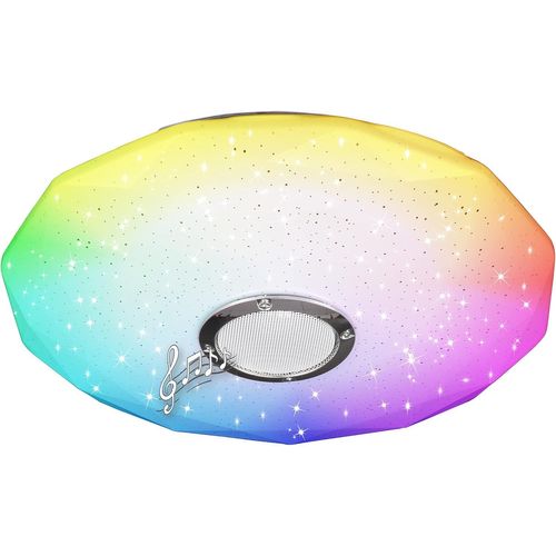 Liux-Plafonnier Led Triton De 33 Cm Avec Haut-Parleur Bluetooth,Lumière Rgb De 18 W Et Contrôle Par Télécommande Et Application Ilink,Idéal Pour Chambre