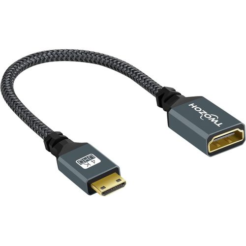 KALANKA-Câble Mini HDMI Mâle vers HDMI Femelle Adaptateur,Support 3D 4K 1080p (20CM)