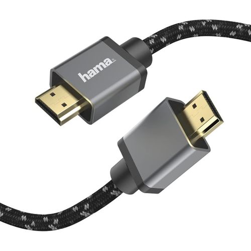 SUBZONAL-Câble HDMI (Cable HMDI ultra haute vitesse, Certifié, Mâle-Mâle, Ultra HD, 8K@60 Hz /4K@120Hz, 3.0m, Garantie 30ans, résolution 7680x4320pixels, EARC supportant les formats audio) Gris Noir
