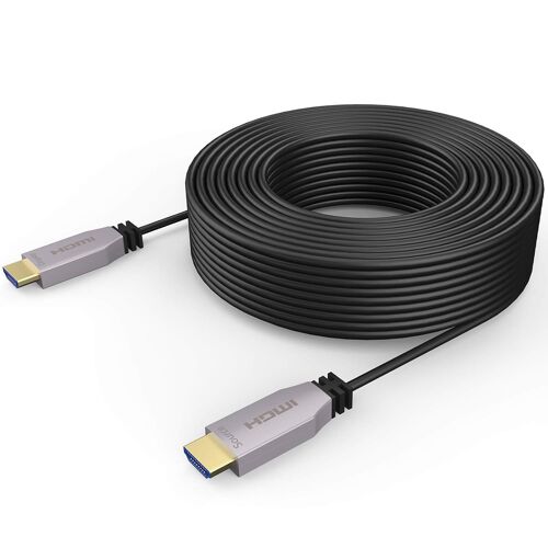 Câble HDMI 30 m en fibre optique haute vitesse 18 Gbps HD 4K Câble HDMI / Prise en charge 4K @ 60 Hz, 4:4 Ultra Slim, HDR10, HDCP2.2, ARC, 3D, Dolby Vision, HEC, ordinateur portable, Xbox PS3/PS4