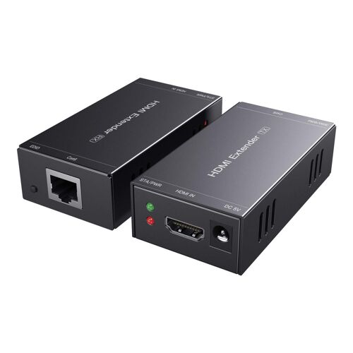 MEVRONISSHOP-HDMI Extender RJ45 Over Ethernet Prolonger 50m/165ft Cat5e/Cat6 /Cat 7 Câble HD 1080p support Fonction d'apprentissage EDID Et le travail de fourniture unique(Emetteur and Receiver)