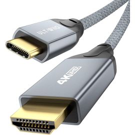 SUNY-Câble Usb C Vers Hdmi,3M,Compatible Avec L'Adaptateur Thunderbolt 4 Vers Hdmi 4K@60Hz 2K@120Hz Pour Thunderbolt 3/4,Compatible Avec Macbook/Ipad Pro,Steam Deck,Samsung S22 S21,Galaxy Tab